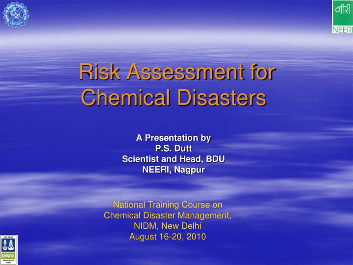 risk assessment for chemical disasters