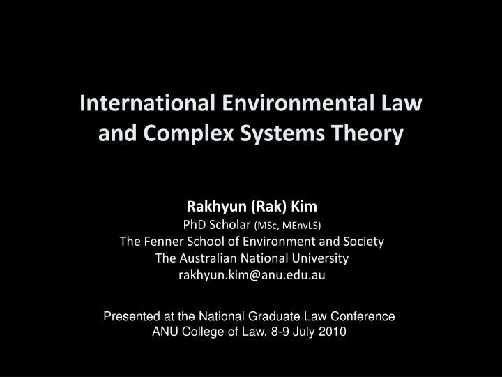 international environmental law and complex systems theory