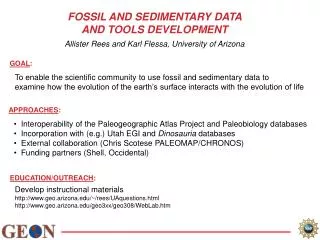 Interoperability of the Paleogeographic Atlas Project and Paleobiology databases Incorporation with (e.g.) Utah EGI an