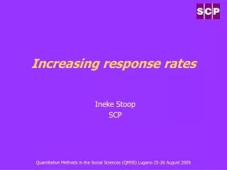 Increasing response rates