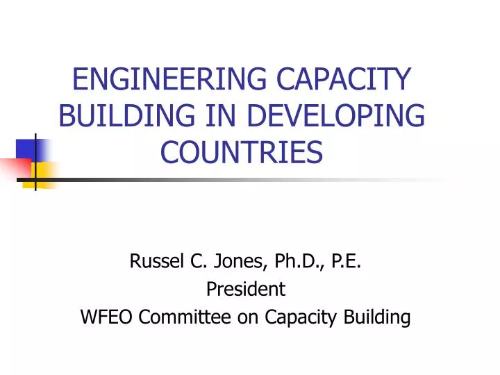 engineering capacity building in developing countries