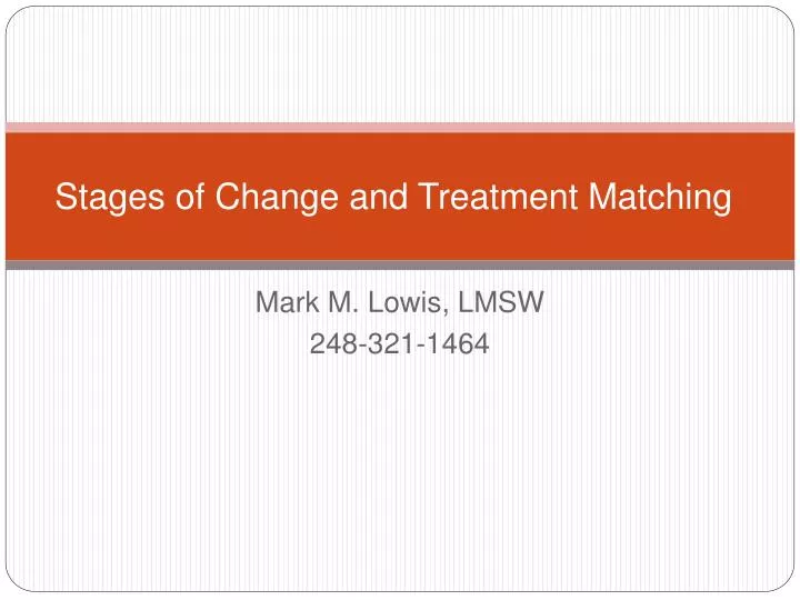 stages of change and treatment matching