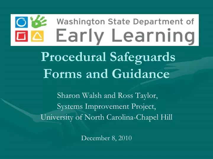 procedural safeguards forms and guidance