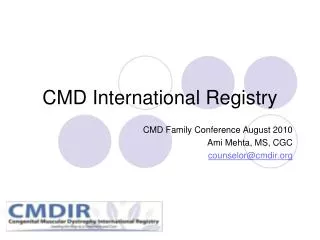 CMD International Registry