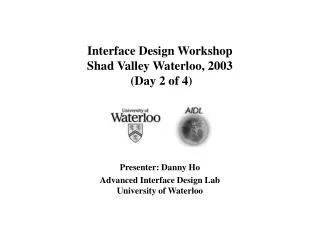 Interface Design Workshop Shad Valley Waterloo, 2003 (Day 2 of 4)