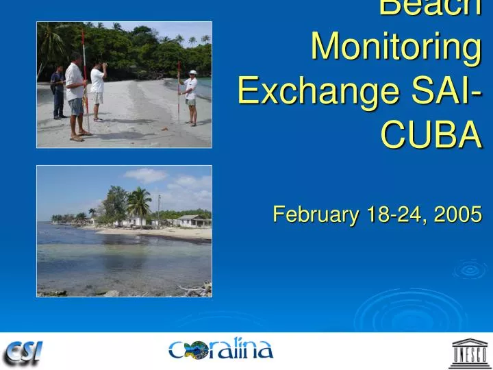 beach monitoring exchange sai cuba february 18 24 2005