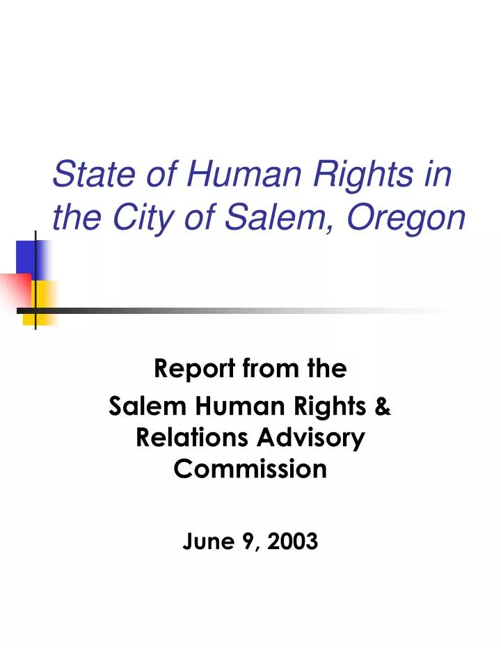 state of human rights in the city of salem oregon