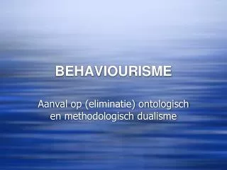 behaviourisme