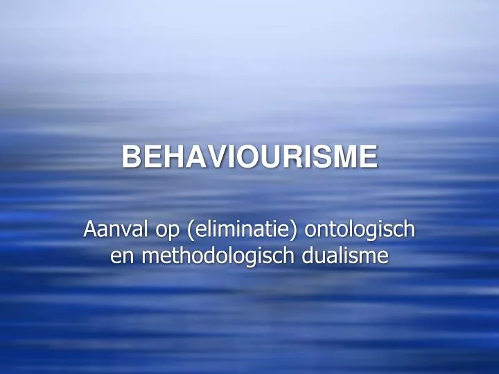 behaviourisme