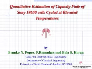Quantitative Estimation of Capacity Fade of Sony 18650 cells Cycled at Elevated Temperatures