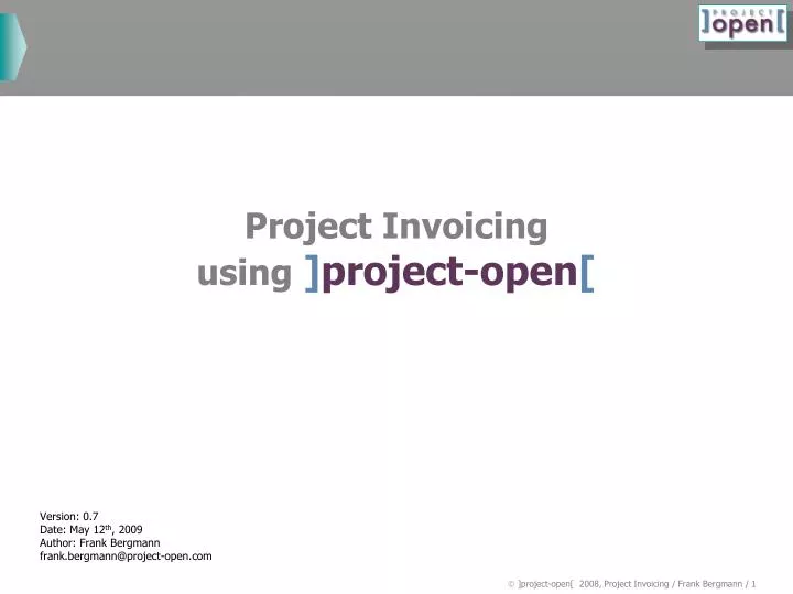 project invoicing using project open