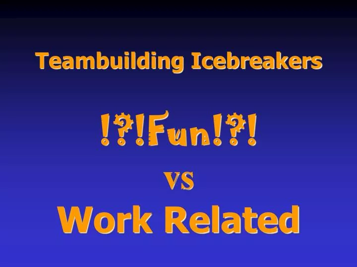teambuilding icebreakers