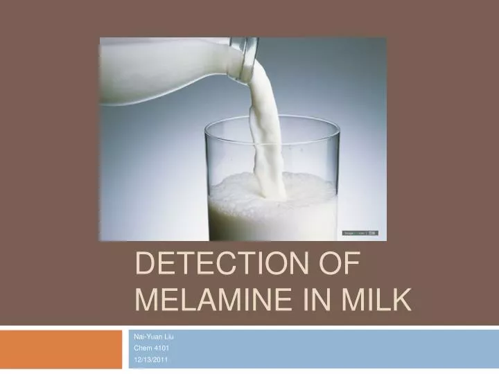 detection of melamine in milk