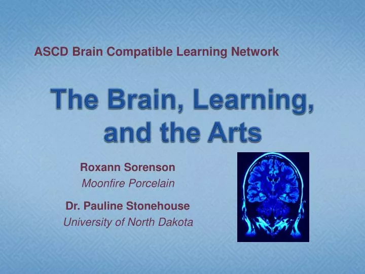 the brain learning and the arts