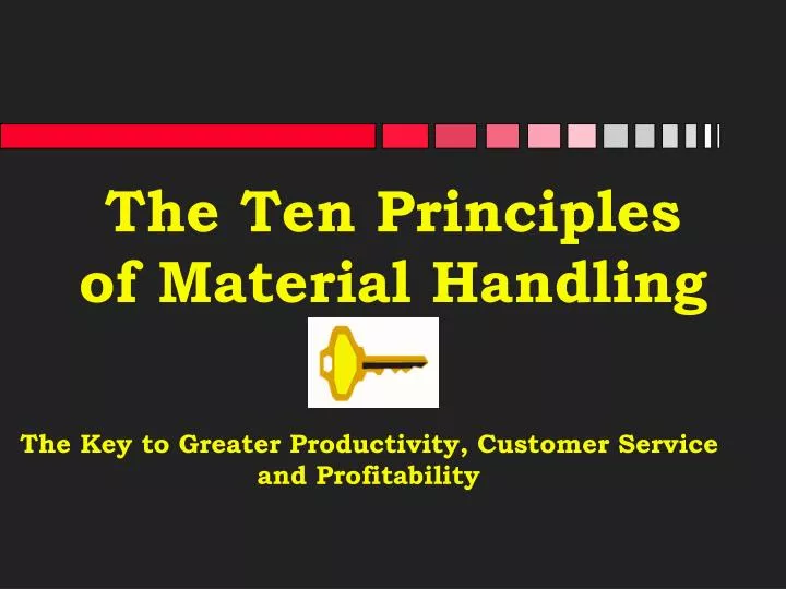 the ten principles of material handling