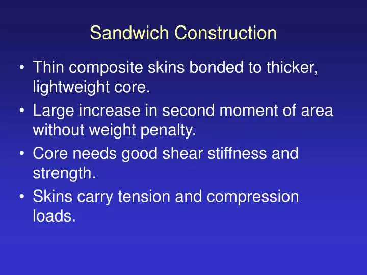 sandwich construction