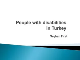 People with disabilities in Turkey