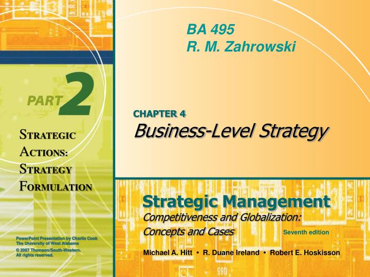 chapter 4 business level strategy