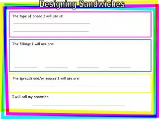 Designing Sandwiches