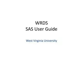 WRDS SAS User Guide
