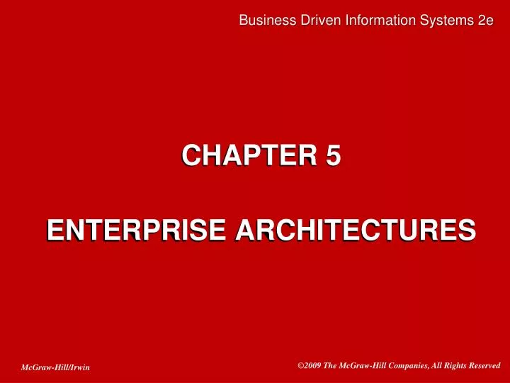 chapter 5 enterprise architectures