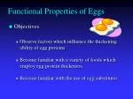Functional Properties of Eggs - slide 1