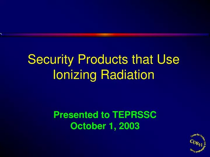 presented to teprssc october 1 2003