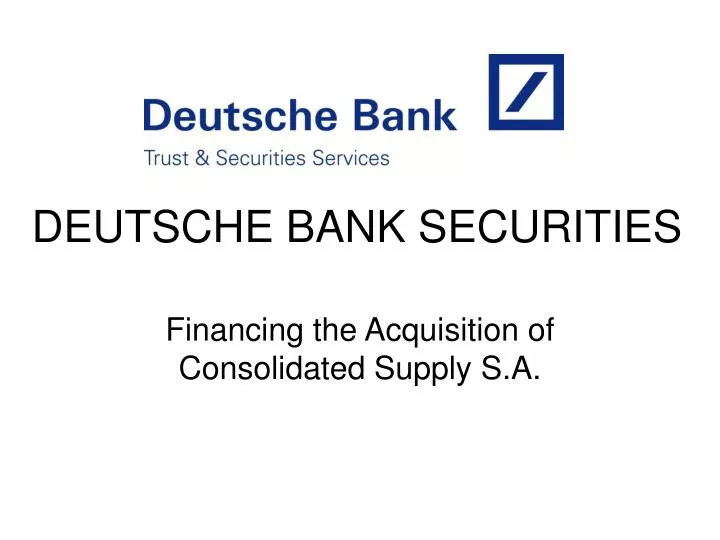 deutsche bank securities