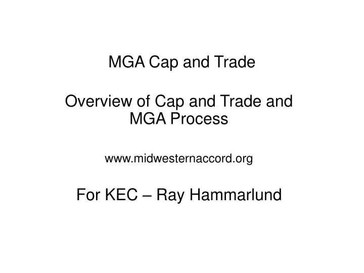 mga cap and trade