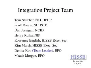 Integration Project Team