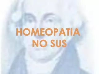 HOMEOPATIA NO SUS