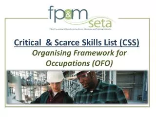 Critical &amp; Scarce Skills List (CSS)