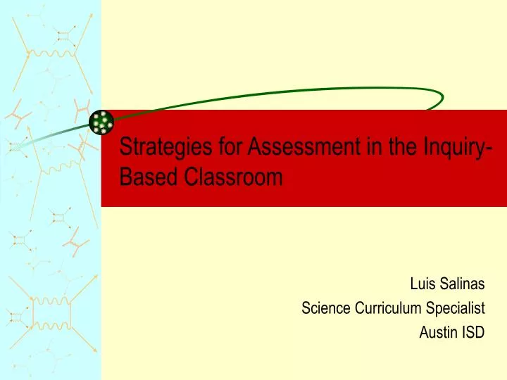 strategies for assessment in the inquiry based classroom