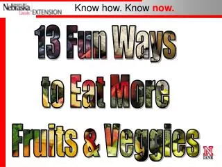 13 Fun Ways to Eat More Fruits &amp; Veggies