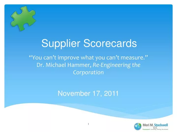 supplier scorecards