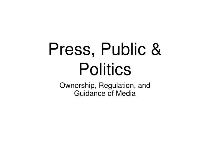 press public politics