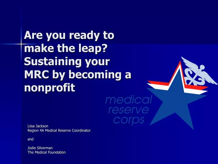 are you ready to make the leap sustaining your mrc by becoming a nonprofit