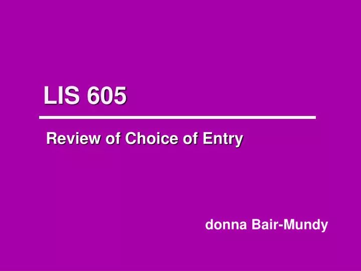 lis 605