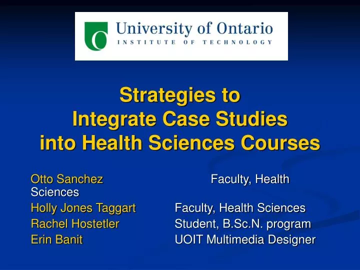 strategies to integrate case studies into health sciences courses