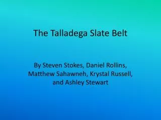 The Talladega Slate Belt