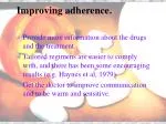 Improving adherence. - slide 1
