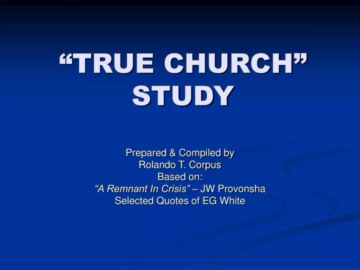 true church study