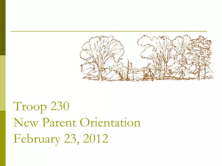 troop 230 new parent orientation february 23 2012