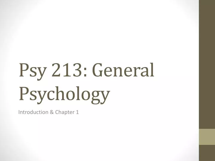 psy 213 general psychology