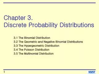 Chapter 3. Discrete Probability Distributions