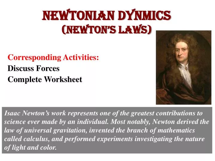 newtonian dynmics newton s laws