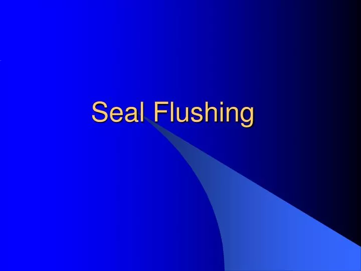 seal flushing