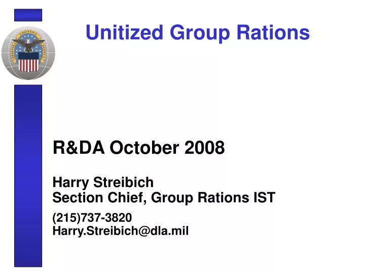 unitized group rations