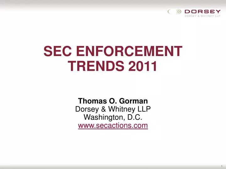 sec enforcement trends 2011