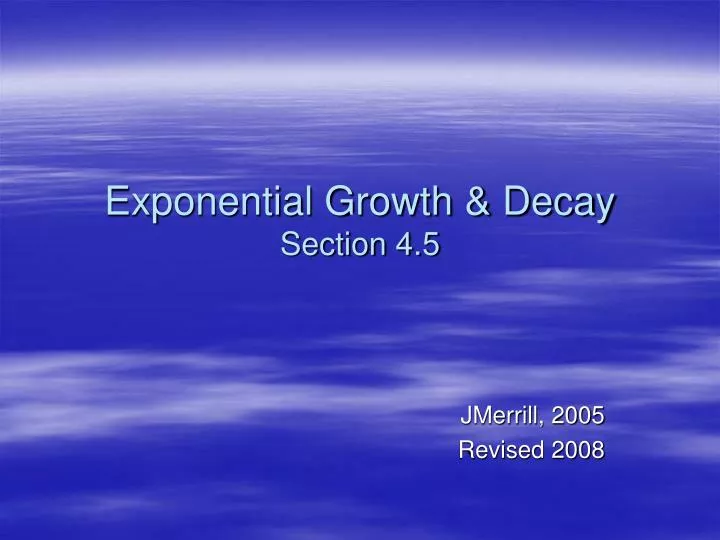 exponential growth decay section 4 5